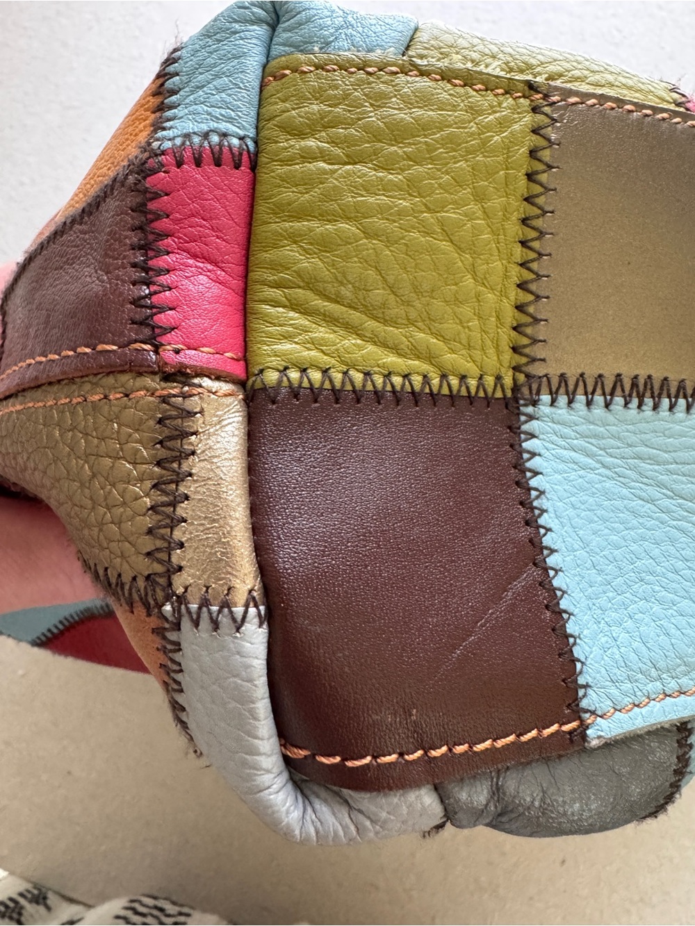 STELLA & MAX multicolor Patchwork Leather Hobo Bag - Picture 5 of 14